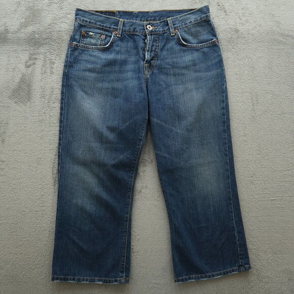 Lucky Brand Jeans Women's 8/29 Mid-Rise Easy Rider Crop 23" Inseam Distressed - Picture 1 of 16